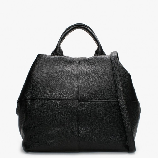 Dishop Black Leather Shopper Bag | Daniel Footwear (UK)