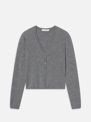 The Cashmere V Cardi -- Heather Grey - L / HEATHER GREY | Frame Denim