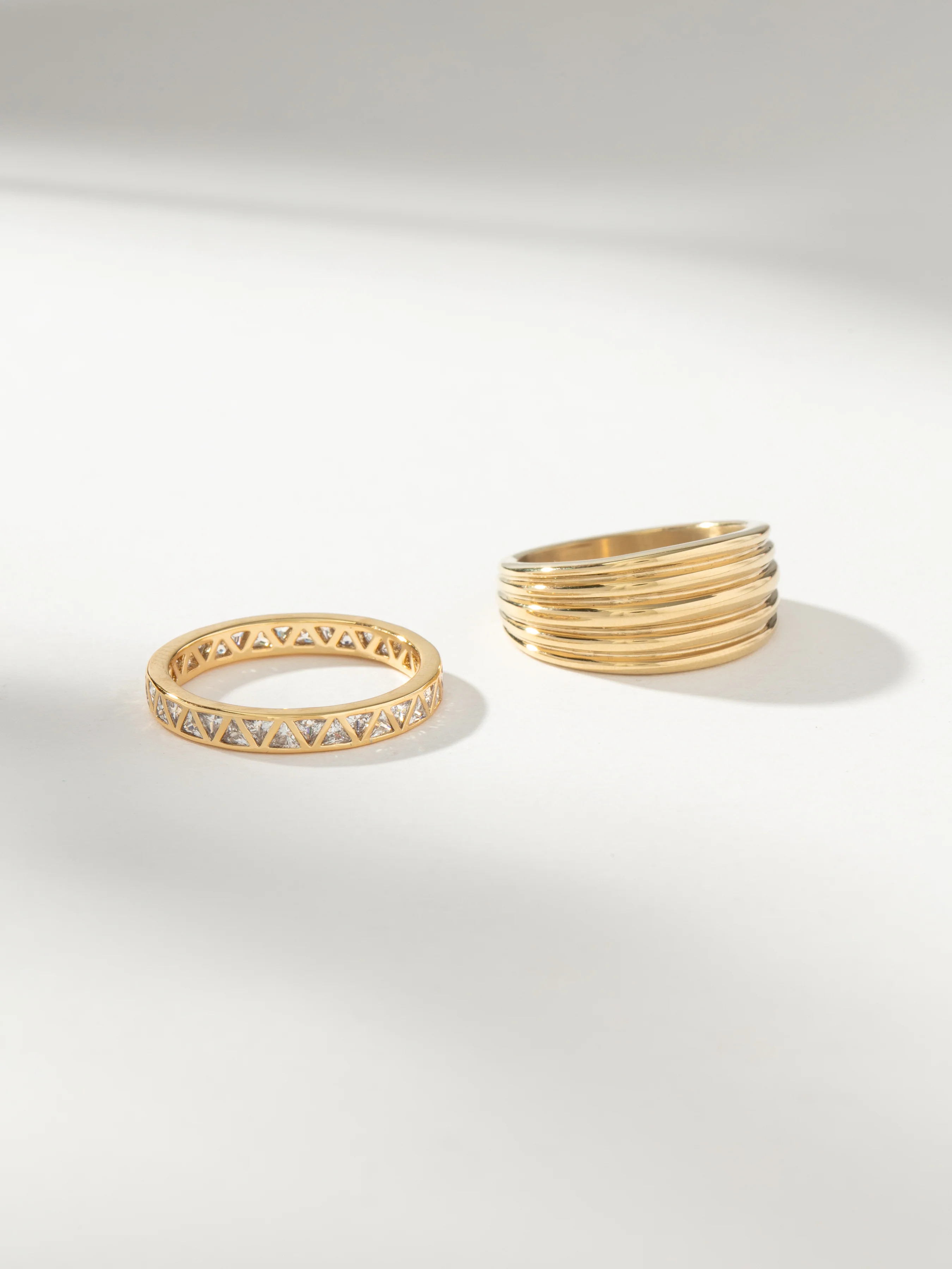 Chateau Statement Ring Set of 2 | Gold Ring Stack | Uncommon James | Uncommon James