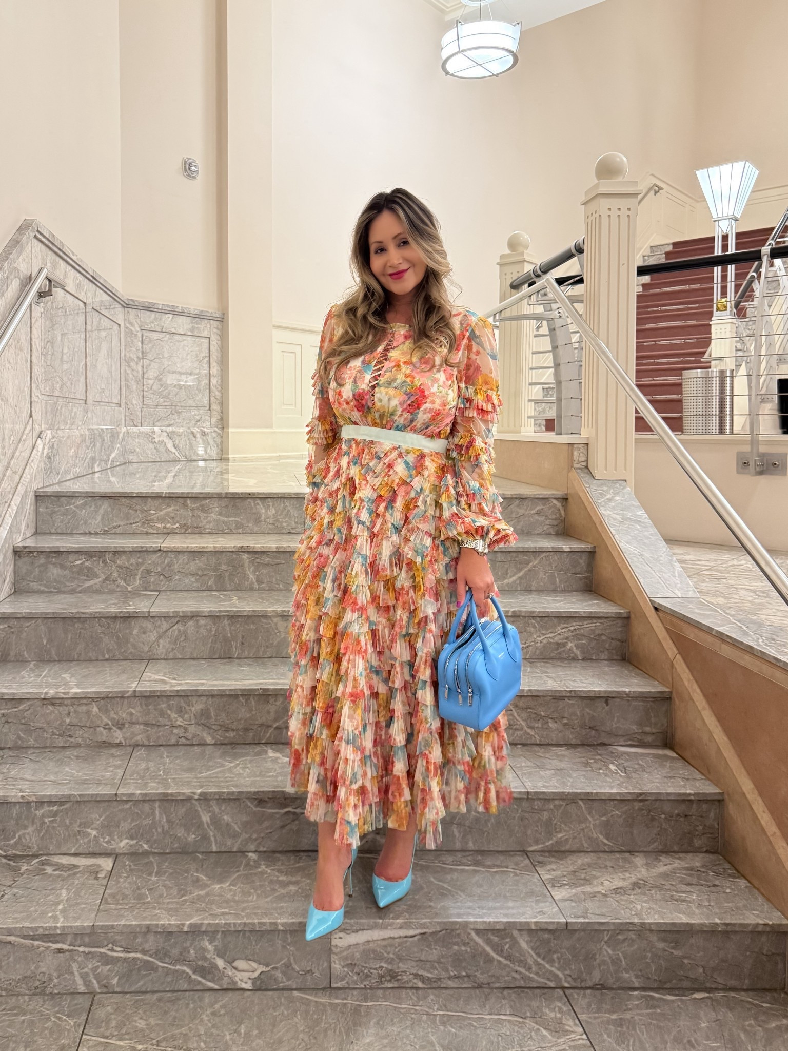 The dress I wore to the Peter Pan Ballet 🩰 
Elegant, fun, multicolored dress. Long sleeve, mid-length, backless

#LTKOver40 #LTKMidsize #LTKPetite