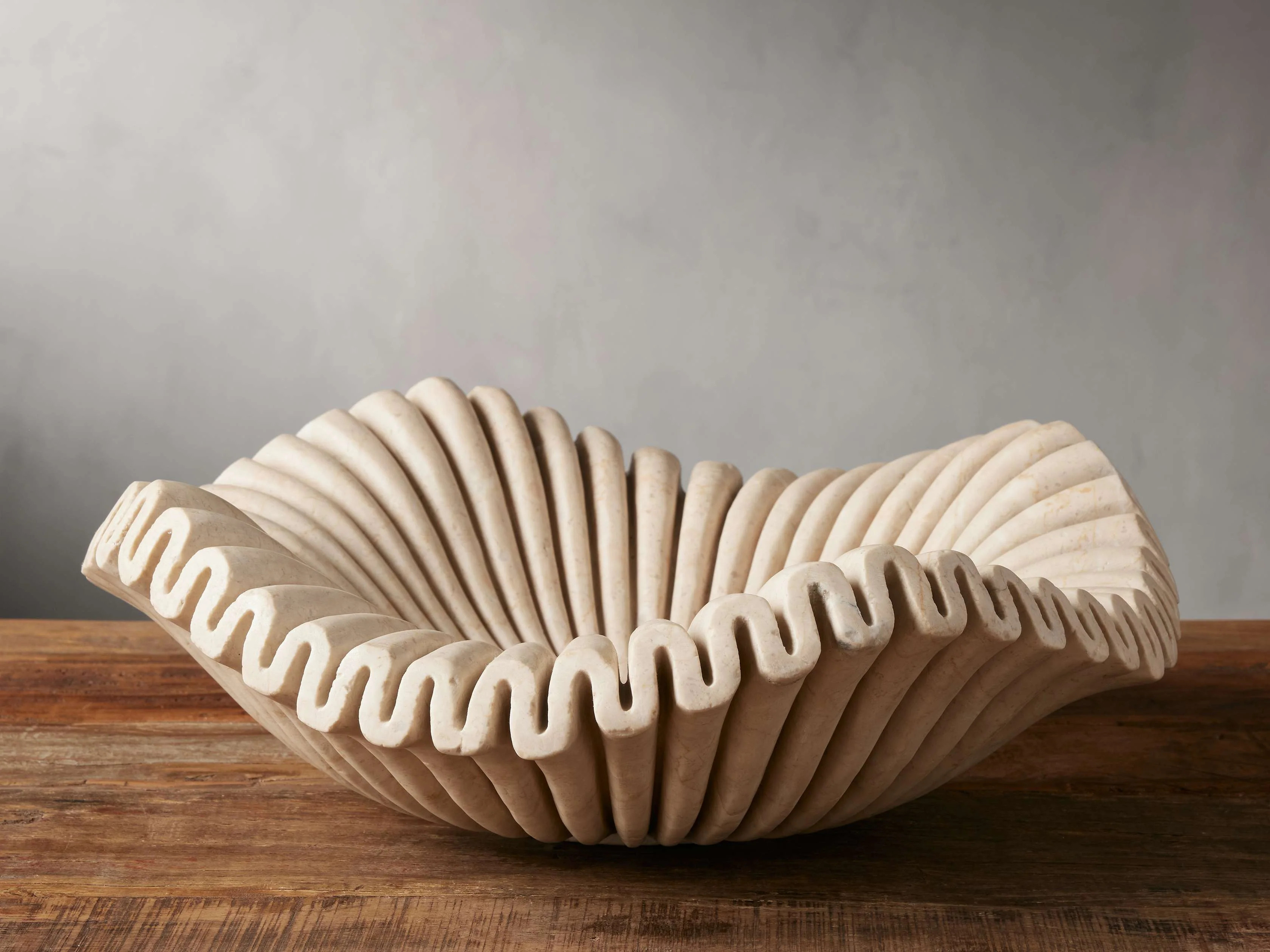 Edel Ruffle Flautaro Bowl in Cream | Arhaus