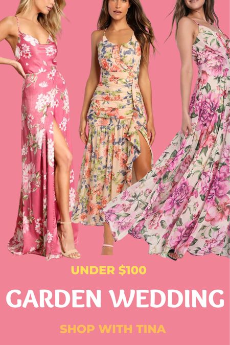 These floral dresses are perfect dresses to wear to a garden wedding!

Floral wedding guest dress, romantic wedding guest dress, wedding guest dress with slit

#LTKwedding #LTKFind