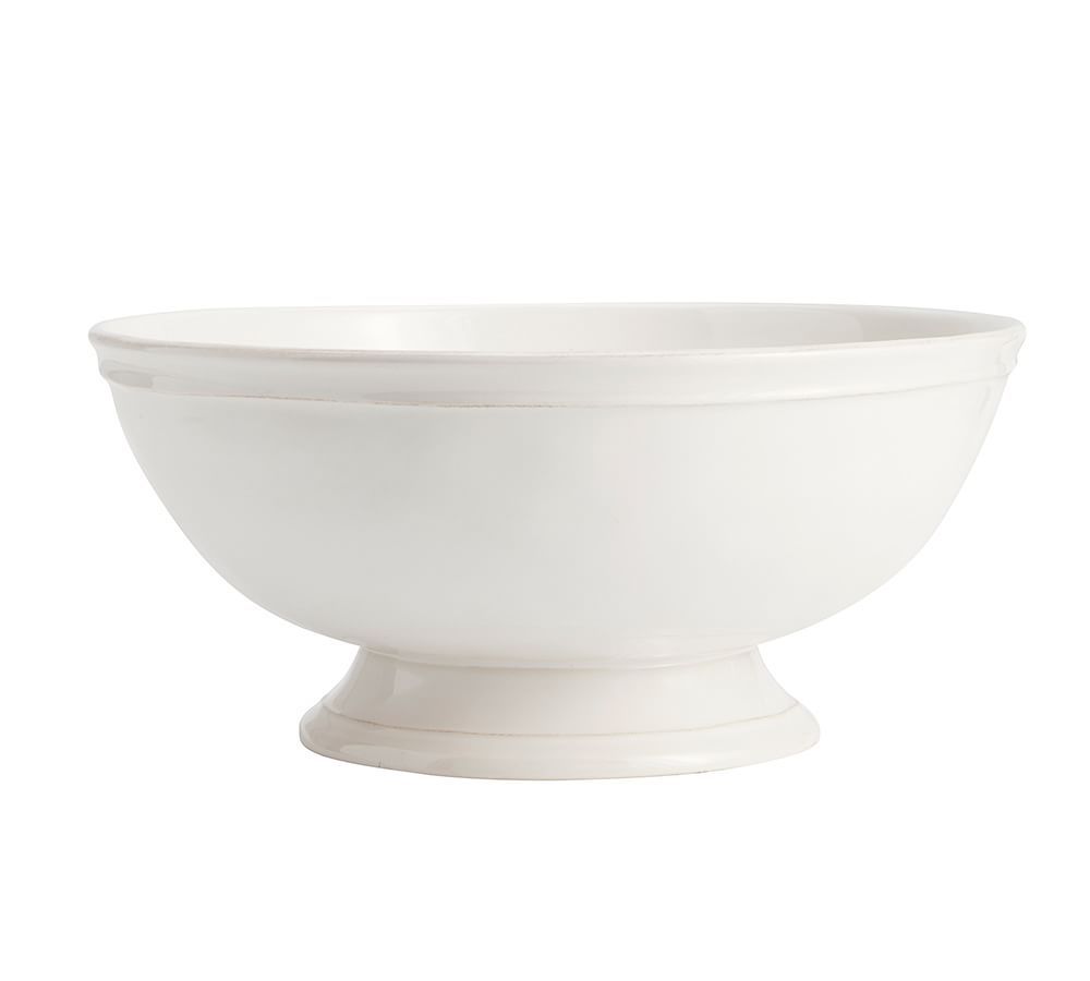 Cambria Stoneware Footed Serving Bowl, Large (12.5"dia. x 5.5"H) - Stone | Pottery Barn (US)