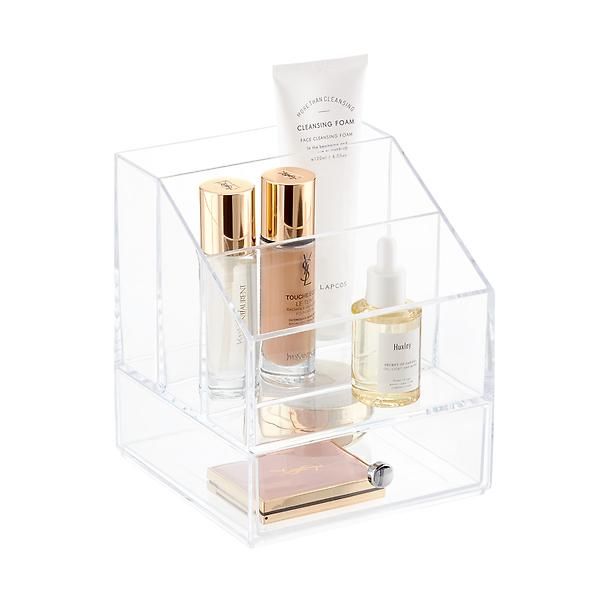iDesign Clarity Cosmetics & Palette Organizer with Drawer | The Container Store