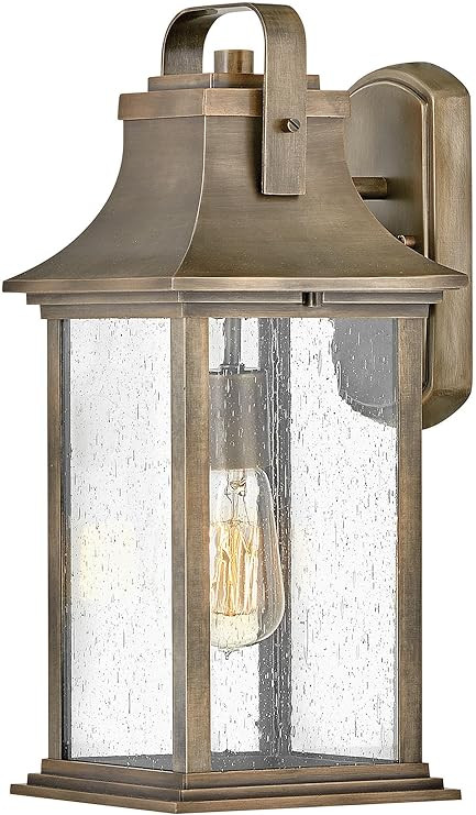 Hinkley Grant Collection One Light Medium Outdoor Wall Mount, Burnished Bronze w/Clear Seedy Glas... | Amazon (US)