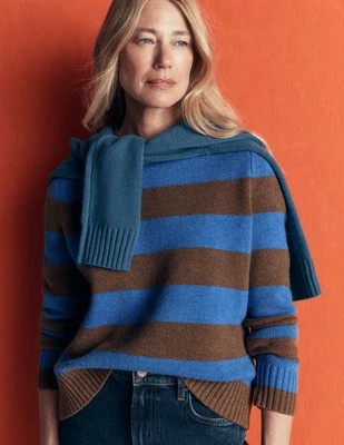 Boden Women's Marta Merino Wool Crew Sweater in Blue | Size XS | Boden (US)