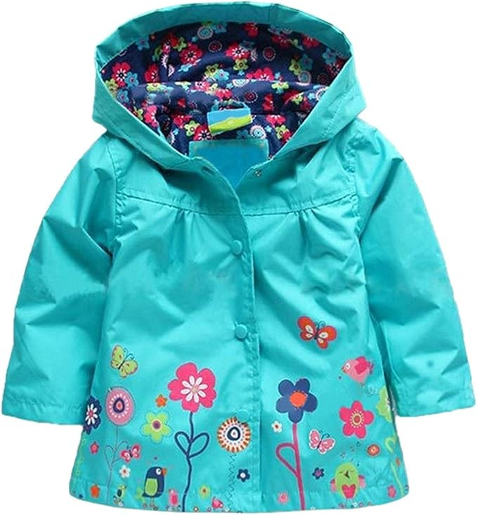 Arshiner Girl Baby Kid Waterproof Hooded Coat Jacket Outwear Raincoat Hoodies | Amazon (US)