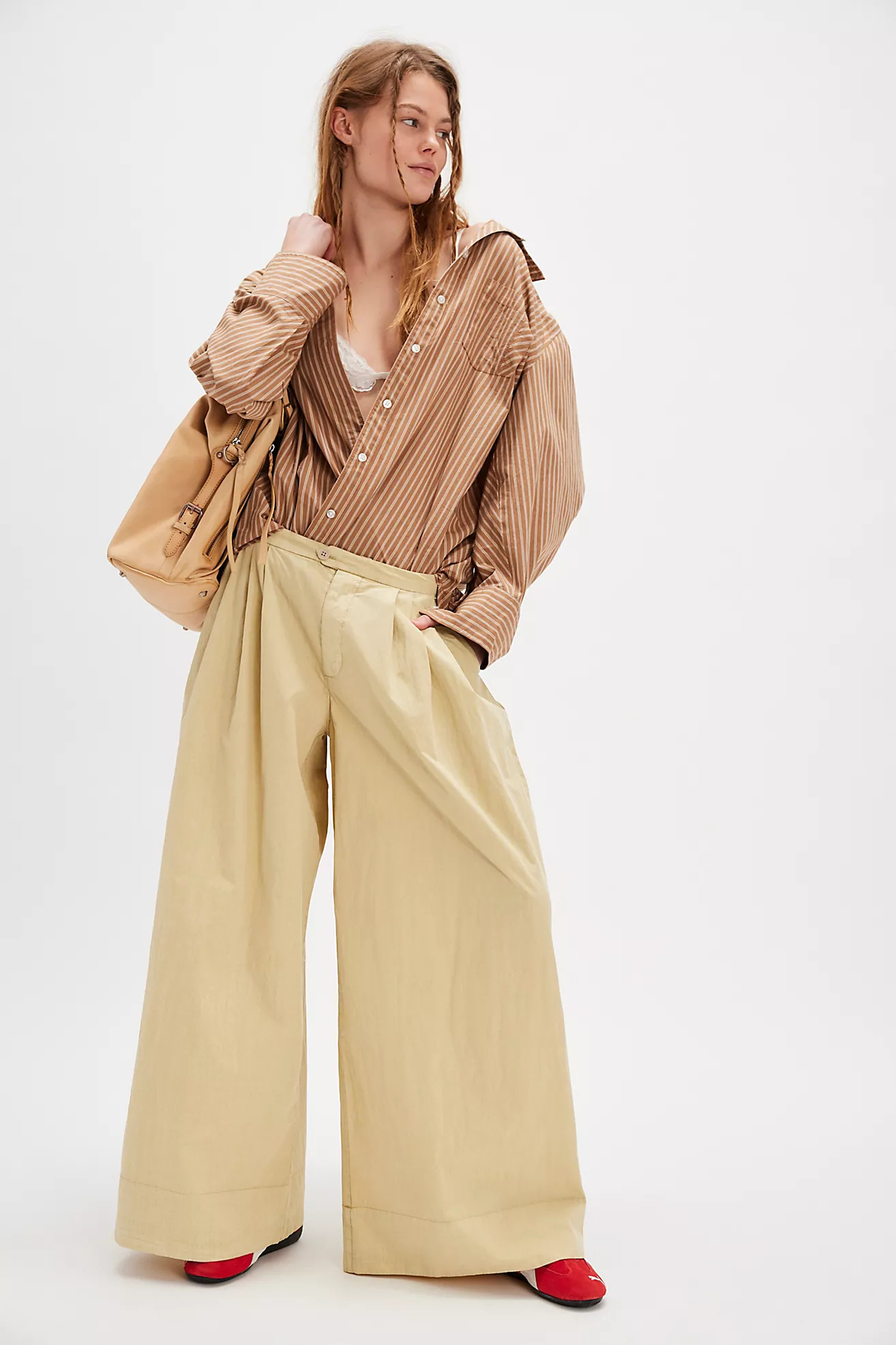 Paige Pleated Pull-On Trousers | Free People (Global - UK&FR Excluded)