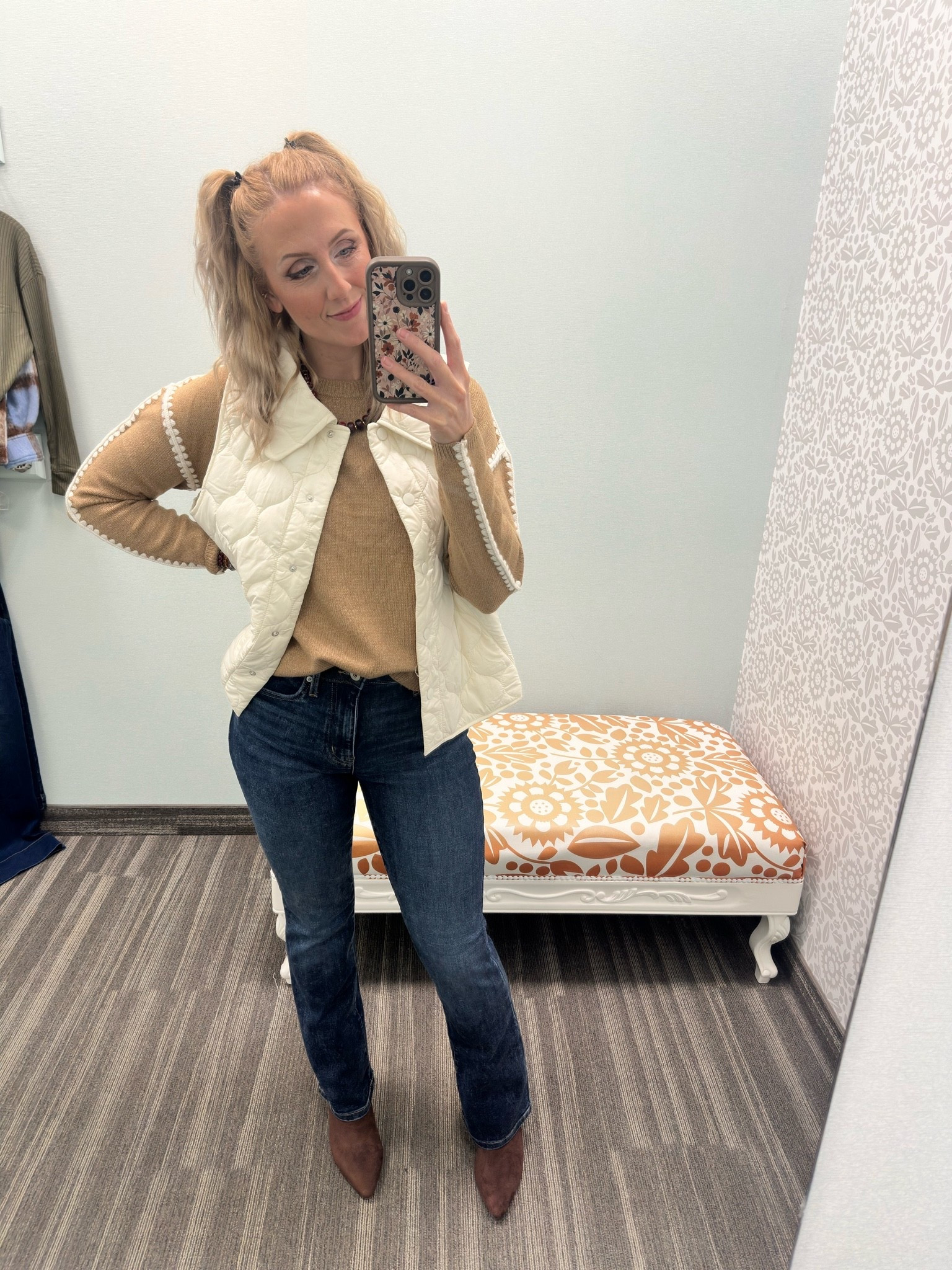Wearing 4 in jeans and small in tops