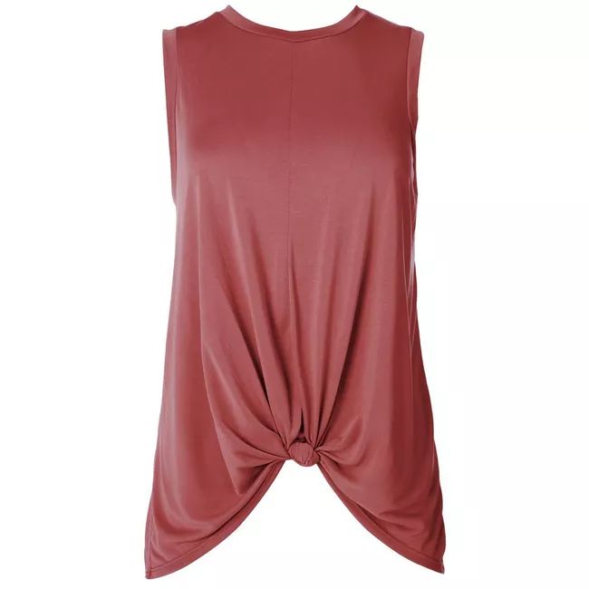 Womens Solid Tie Front Sleeveless Top | Bealls