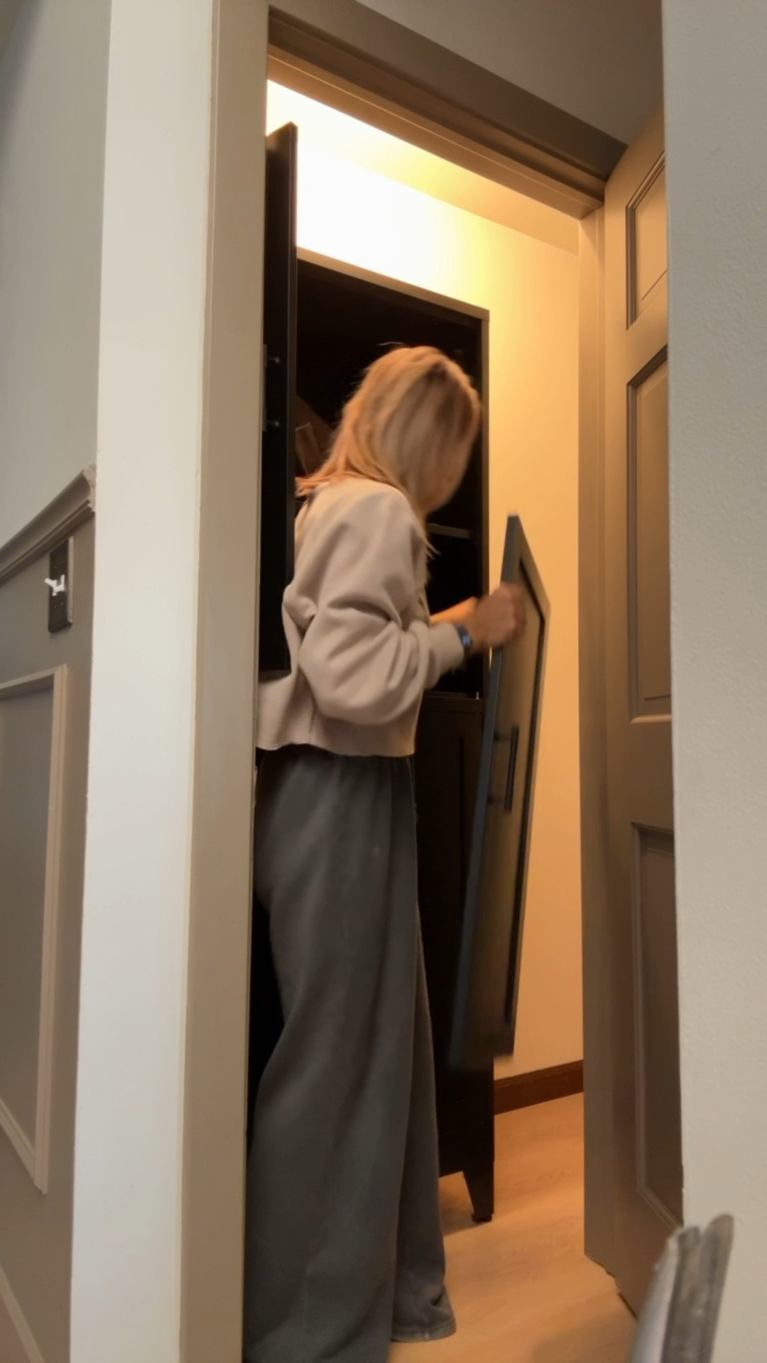 Linking my black cabinets and clear bins! 

I replaced the gold pulls with black ones I found on Amazon. 

Door paint color : Moth Wing by sherwin williams 

#LTKmorningroutine #LTKselfcare #LTKdayinmylife