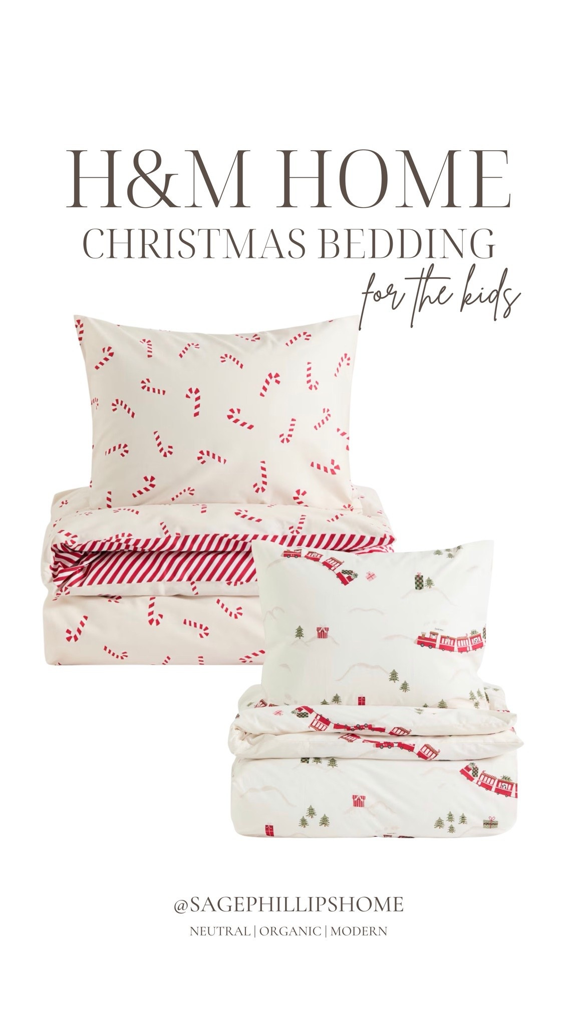 Christmas bedding for the kids 🎄

I found the cutest H&M Home sets and had to save them here. Festive without feeling too Christmas-y, and I love that they still feel soft and simple enough to work with the rest of their rooms.

The little candy canes + striped detail might be my favourite… but that Christmas train print is so sweet too. 🚂

#LTKsale #LTKfall #LTKhome