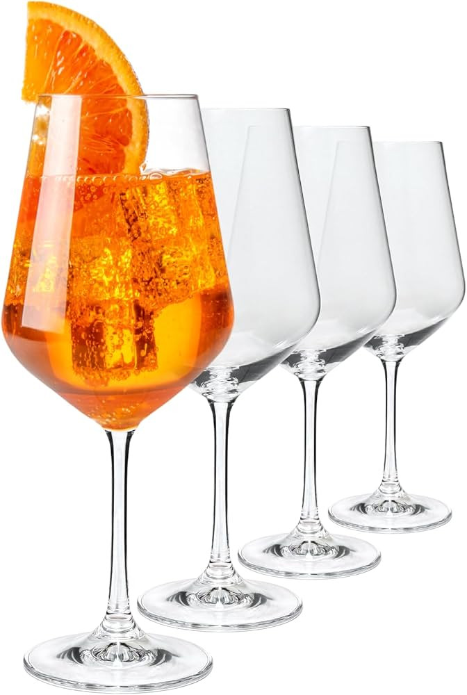 Aperol Spritz Gläser, 4 Stück, 50cl, Glas, spülmaschinenfest, stoßfest, kristallklar, Aperiti... | Amazon (DE)