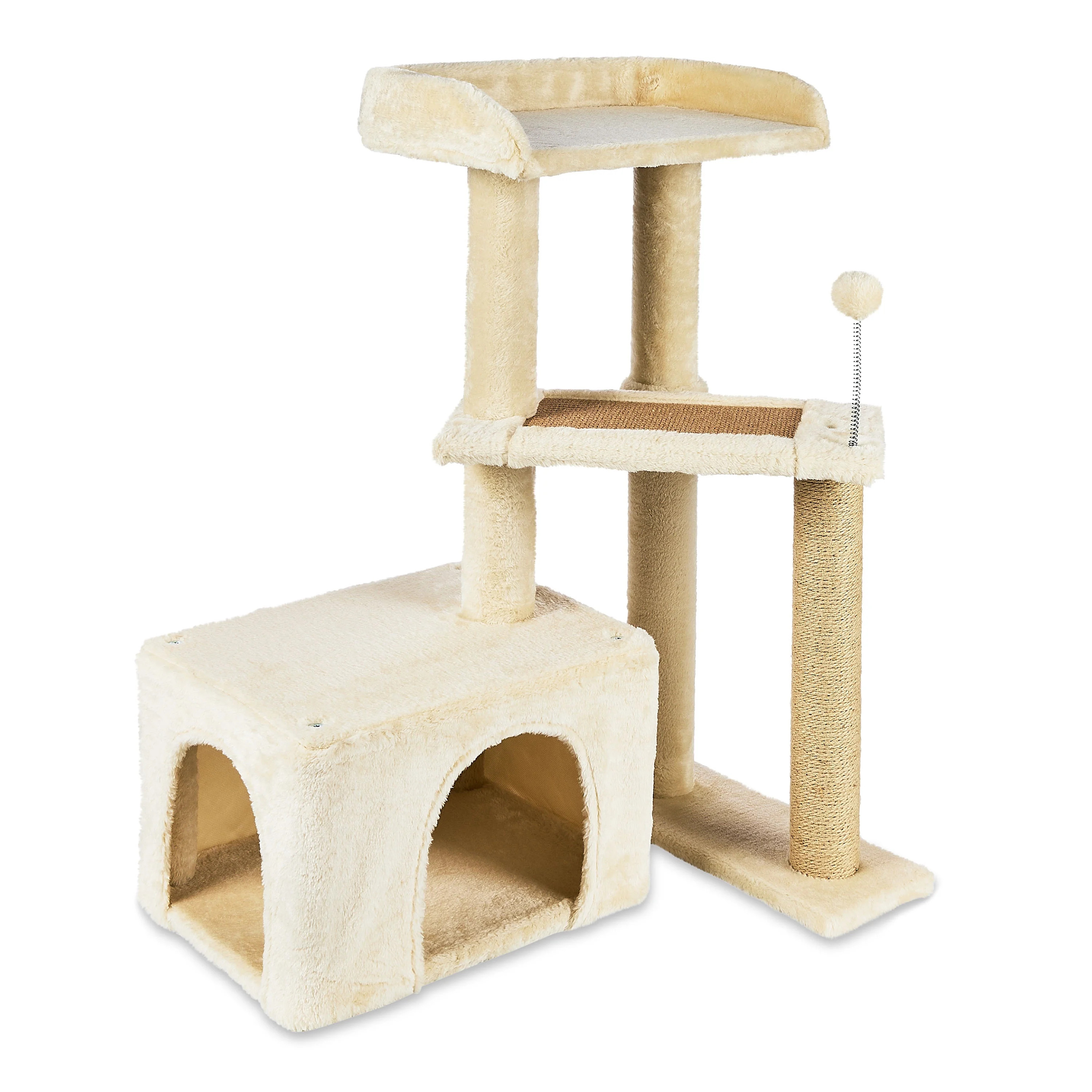 Vibrant Life 31inch High Cat Condo with Lookout Tower,Beige | Walmart (US)