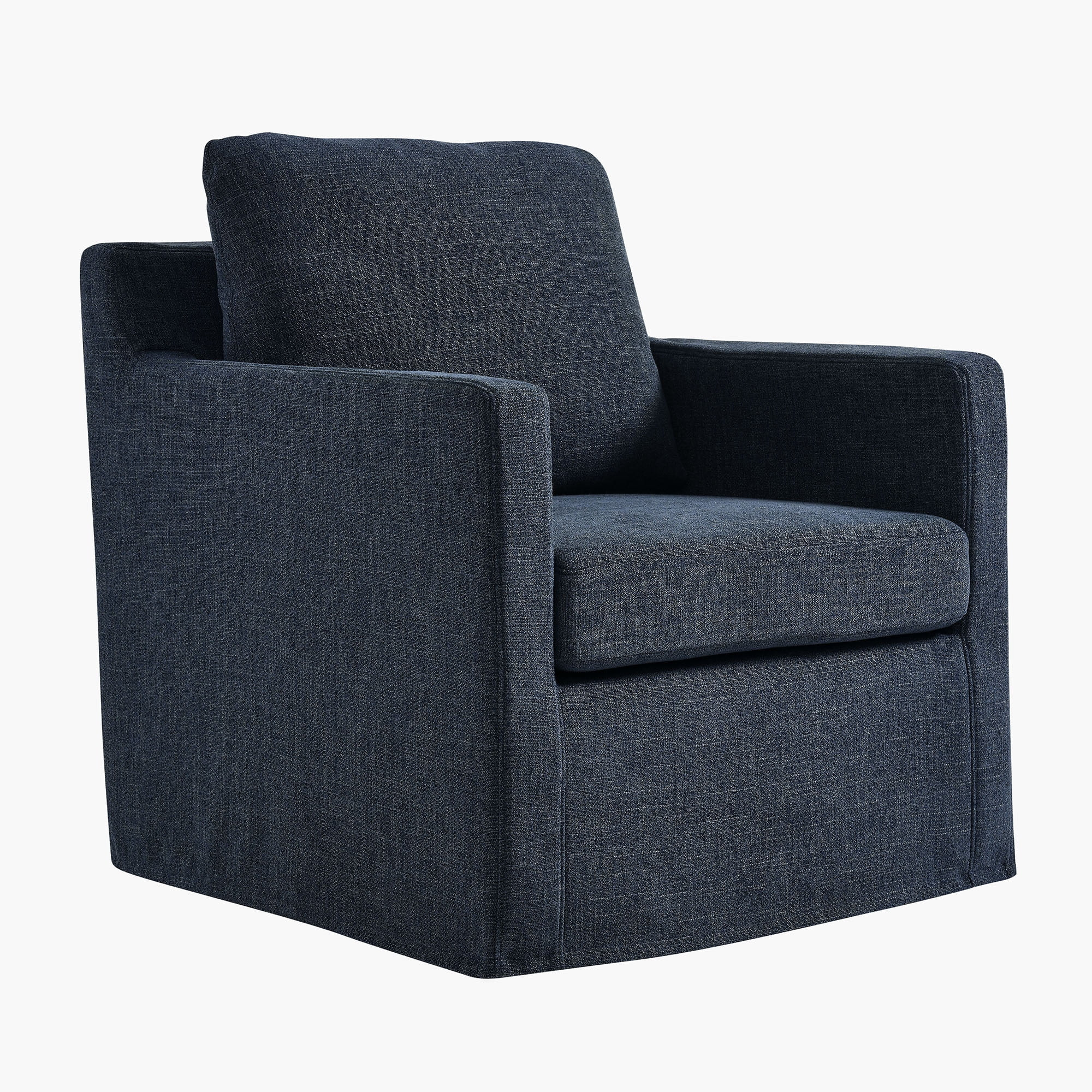 Armchair Swivel Chair, Blue, Fabric, Living Room Lounge Cafe Lobby Hospitality Restaurant, Modern... | Walmart (US)
