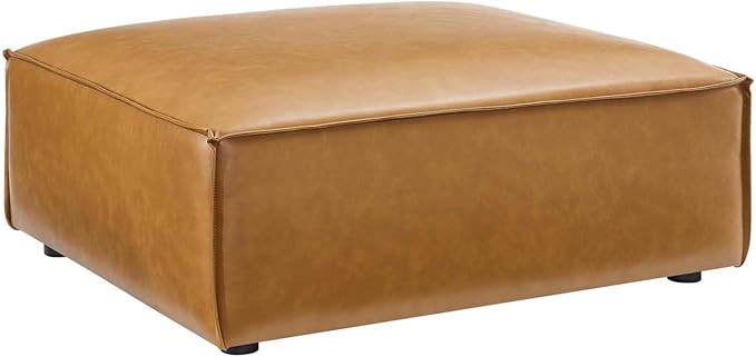 Modway EEI-4496-TAN Restore Vegan Leather Ottoman, Tan | Amazon (US)