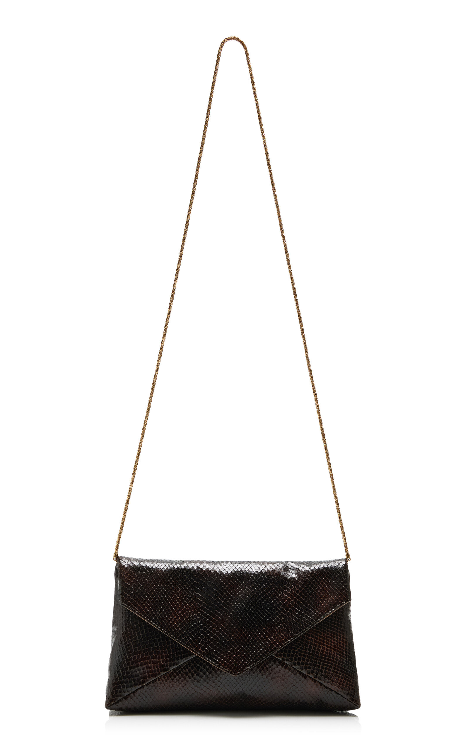 Lizard-Effect Leather Envelope Clutch | Moda Operandi (Global)
