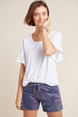 Sundry Ruffled Boxy Tee | Anthropologie (US)