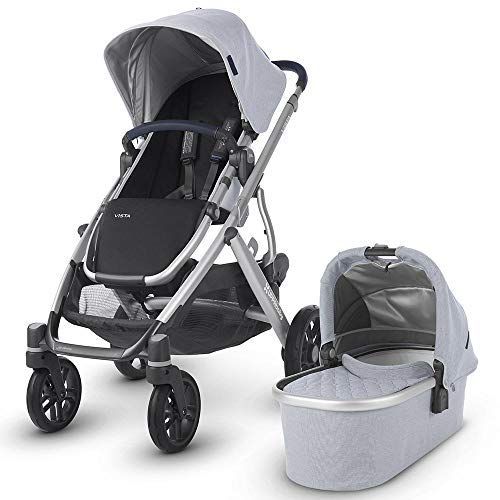 UPPAbaby Vista Stroller - William (Chambray Oxford/Silver/Navy Leather) | Amazon (US)