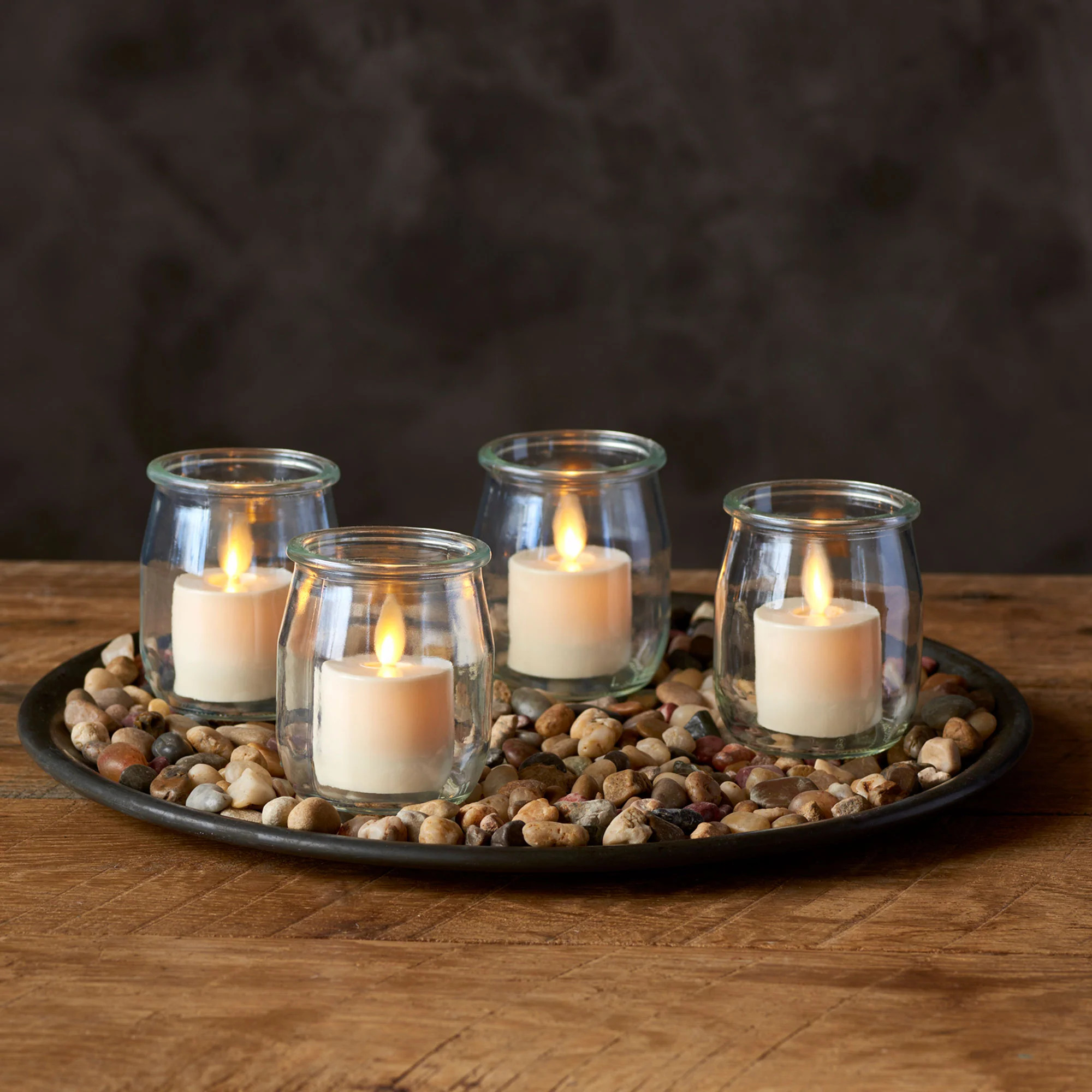 Pearl Ivory Flameless Candle Tealights - Flat Top - Set of 4 | Luminara