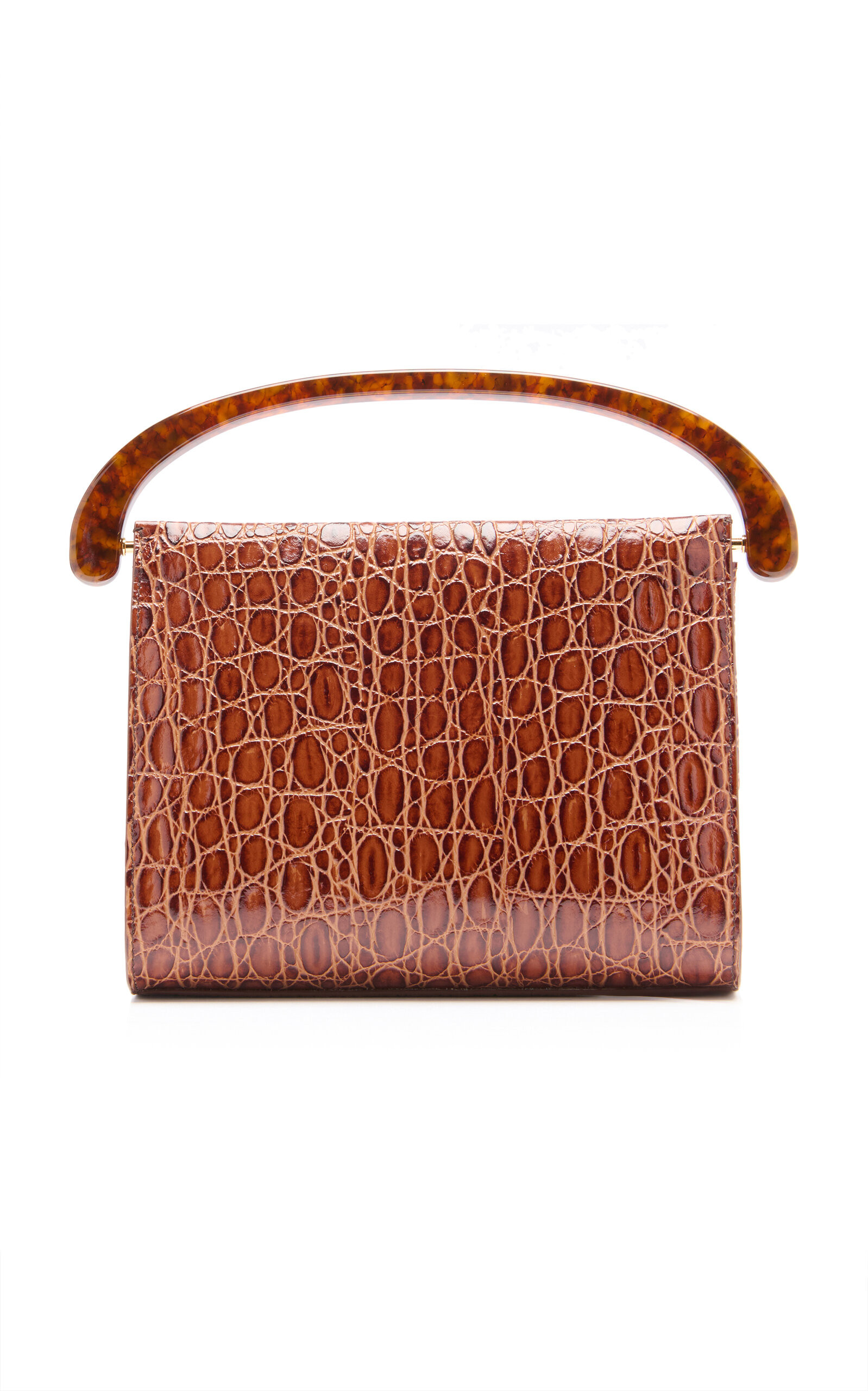 Croc-Embossed Leather Top Handle Bag | Moda Operandi (Global)