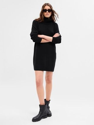 CashSoft Turtleneck Mini Sweater Dress | Gap (US)