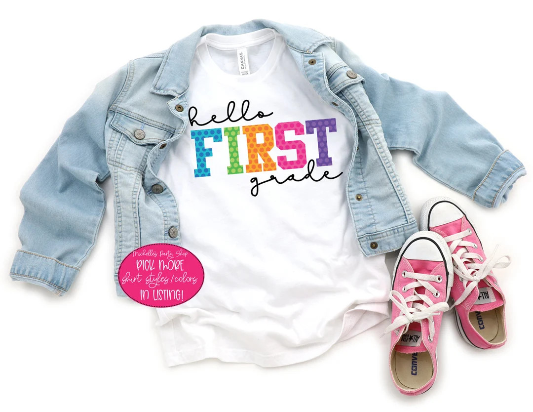 Hello First Grade - School Shirt - New Grade Shirt | Etsy (US)