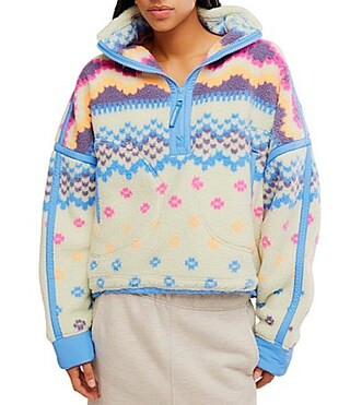 FP Movement Printed Mountain High 12 Zip High Neck Long Sleeve Fleece Pullover - S | Dillard's