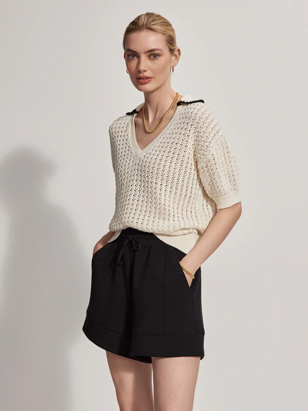 Monte V-Neck Knit Polo | Varley UK
