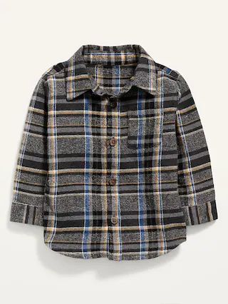 Long-Sleeve Plaid Pocket Shirt for Baby | Old Navy (US)