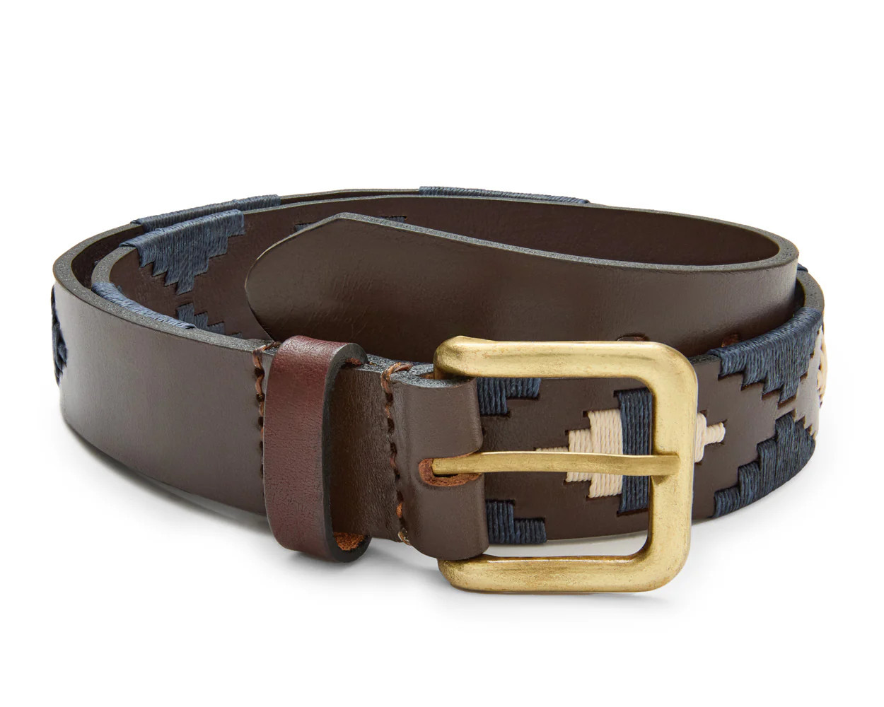 The Barker Belt: Brown/Stone/Navy | Holderness & Bourne
