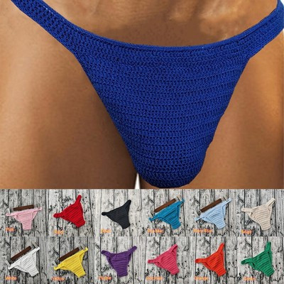 Men Women Breathable Underwear Hand-Crochet Gstring Swimming Sunbathing Thong US  | eBay | eBay UK