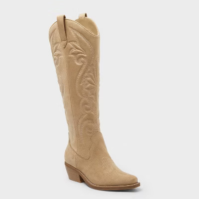 Women’s Kenzie Tall Western Boots with Memory Foam Insole – Wild Fable™ Tan, Target Boots, ,... | Target