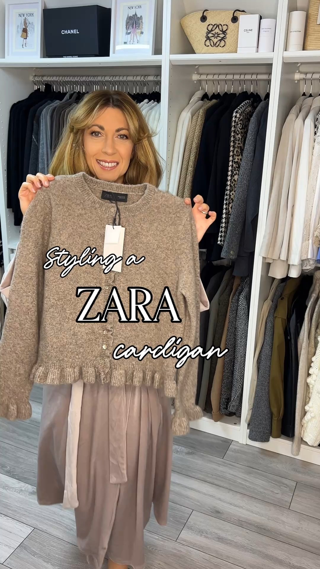 Zara cardigan, similar look, hm outfit, hm trousers, faux leather trousers, brown trousers, adidas trainers 

#LTKspring #LTKwinter #LTKstyletip