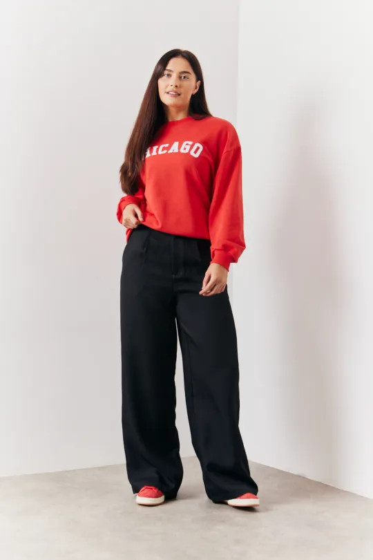 Black In The Style Tailored Wide Leg Trouser | Boohoo | Boohoo.com (UK & IE)