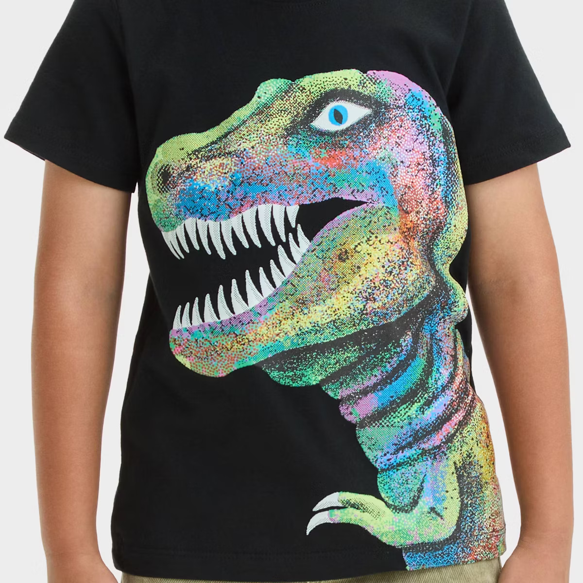 Toddler Boys' T-Rex Oversized Graphic Short Sleeve Graphic T-Shirt - Cat & Jack™ Black | Target