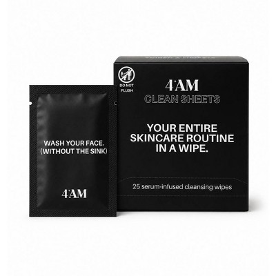4AM Clean Sheets Facial Cleansing Skincare Wipes - Fragrance-Free - 25ct | Target