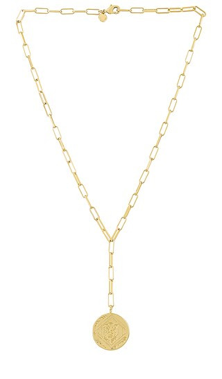 Ana Coin Lariat Necklace in Gold | Revolve Clothing (Global)
