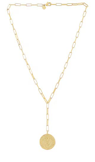 Ana Coin Lariat Necklace in Gold | Revolve Clothing (Global)