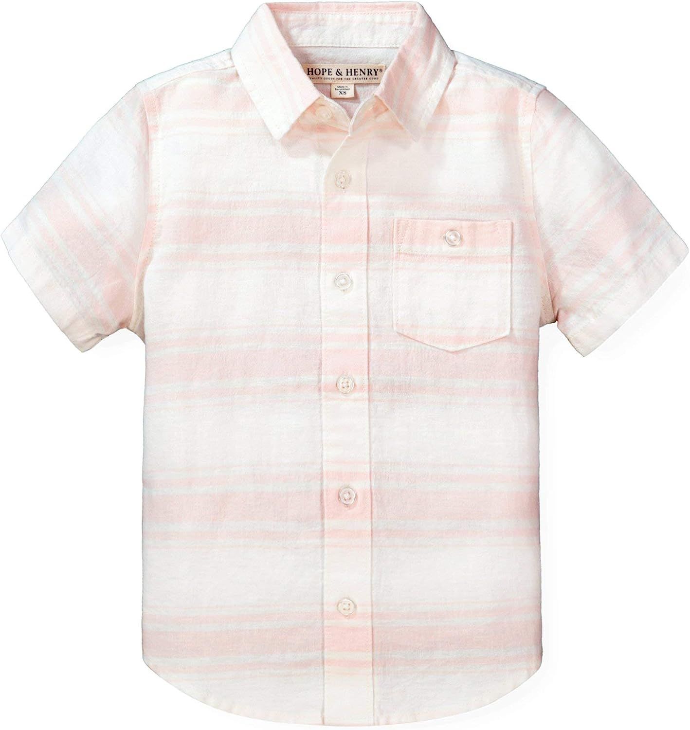 Hope & Henry Boys' Short Sleeve Button Down Shirt | Amazon (US)