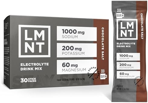 LMNT Zero Sugar Hot Chocolate or Coffee Mixer - Chocolate Salt | Drink Mix | 30-Count | Amazon (US)