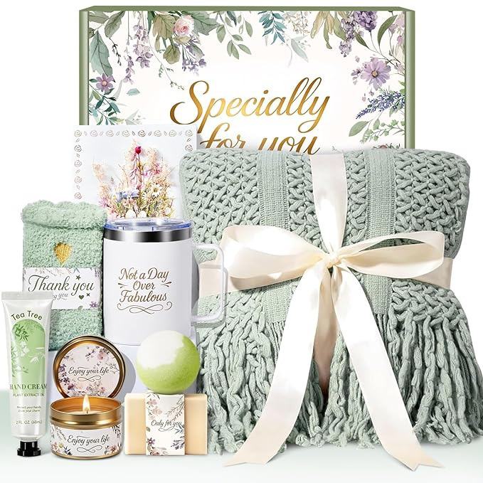Mothers Day Gift for Mom, Birthday Gifts for Women, Get Well Soon Gift, Gift Basket for Her Think... | Amazon (US)