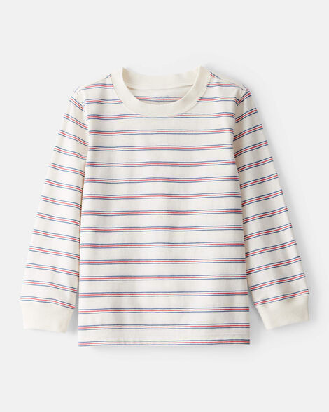 Toddler Boy Striped Long-Sleeve Tee - Cream | Carter's Inc
