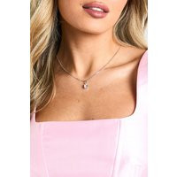 Womens Rhinestone Pendant Drop Necklace - Grey - One Size | boohoo (US & Canada)