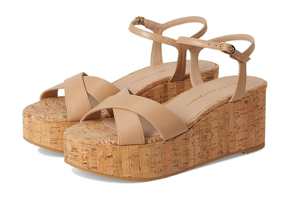 Stuart Weitzman Dayna Wedge Women's Wedge Shoes Adobe : 10.5 M, Leather | Zappos