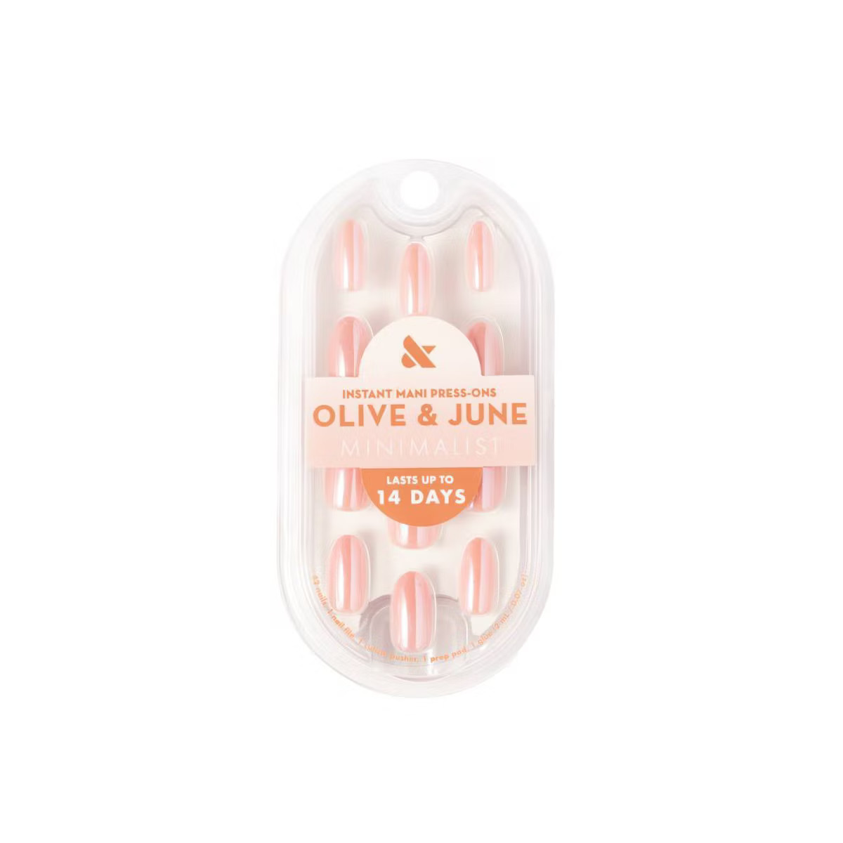 Olive & June Press-On Fake Nails - Minimalist - Bubblegum Chrome - 42ct | Target