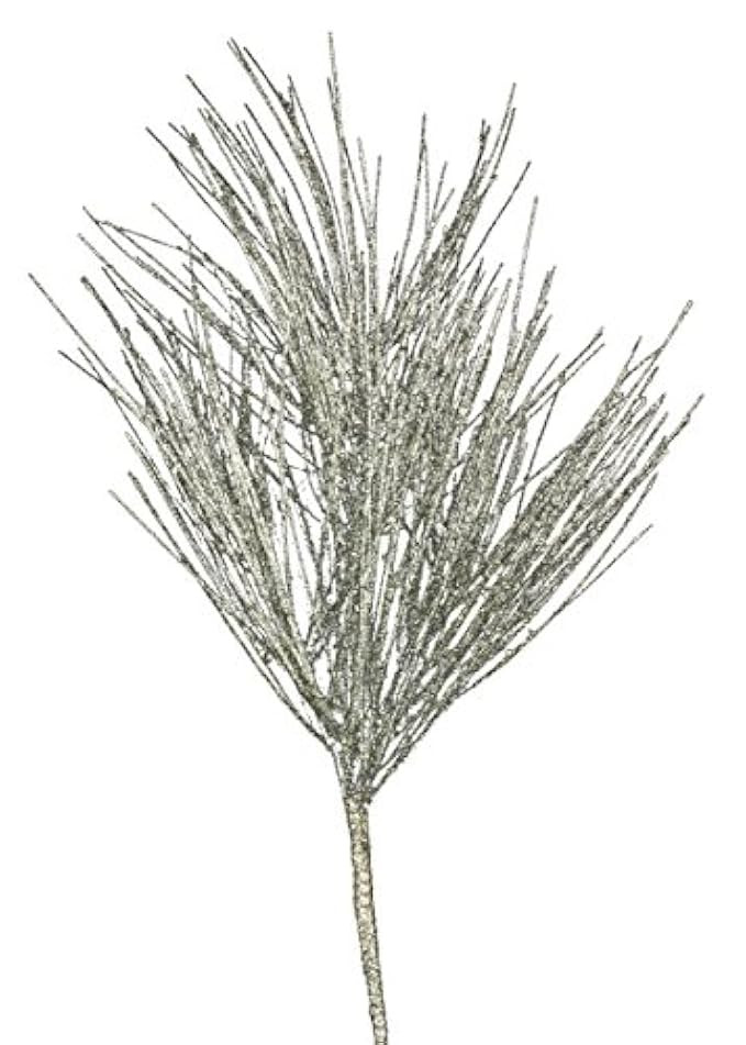 Queens of Christmas WL-PCKA25-SPRY-SLV Decorative Spray Branch Pick with Glitter, 25", Silver | Amazon (US)