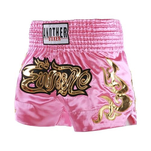 Kickboxing Shorts Muay Thai Shorts Gym Boxing for Men and Women High Grade MMA Shorts Pink-Gold | Amazon (US)