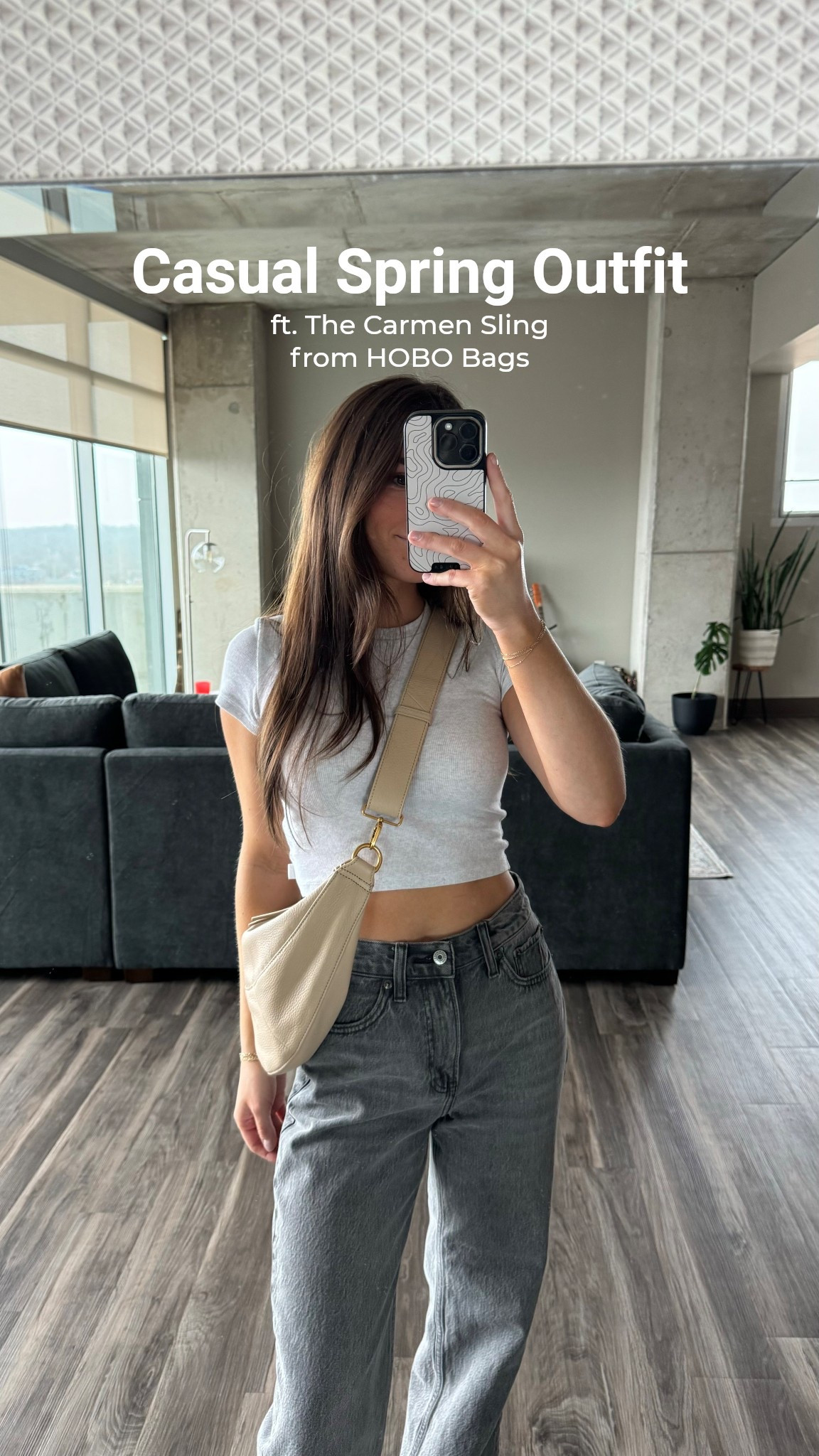 casual spring outfit 🤍 top is from aritzia, i’m wearing size small. Jeans are Abercrombie, wearing size 24short. Bag is HOBO Bags carmen sling bag. #ltkstyle #ltkfashion #springoutfit

#LTKStyleTip