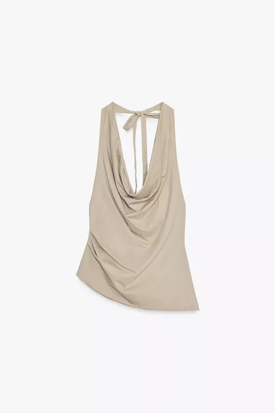 DYED EFFECT HALTER TOP | Zara US